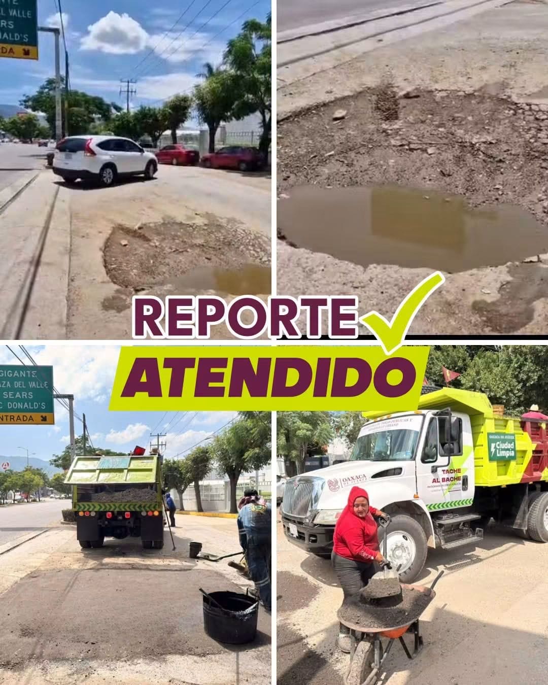 Reporte atendido por el Municipio de Oaxaca de Juárez