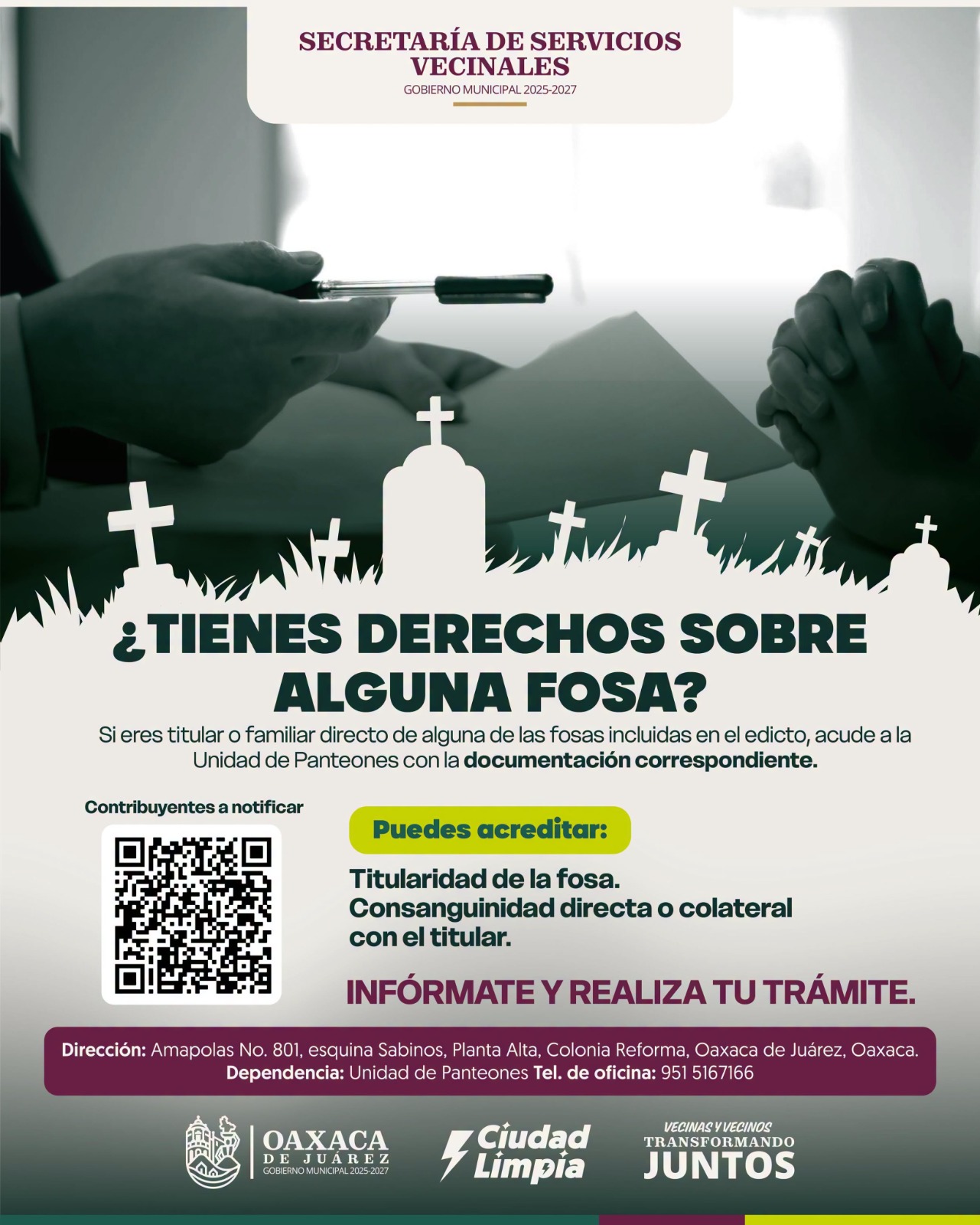 Continúa Programa de Recuperación de Fosas 2026 en panteones municipales
