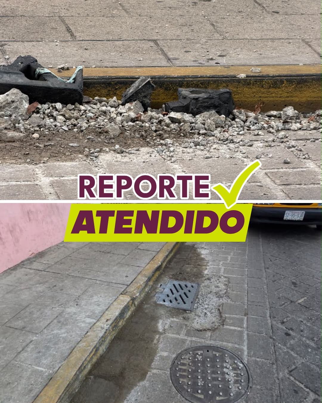Reporte atendido en las calles de Melchor Ocampo esquina Guerrero