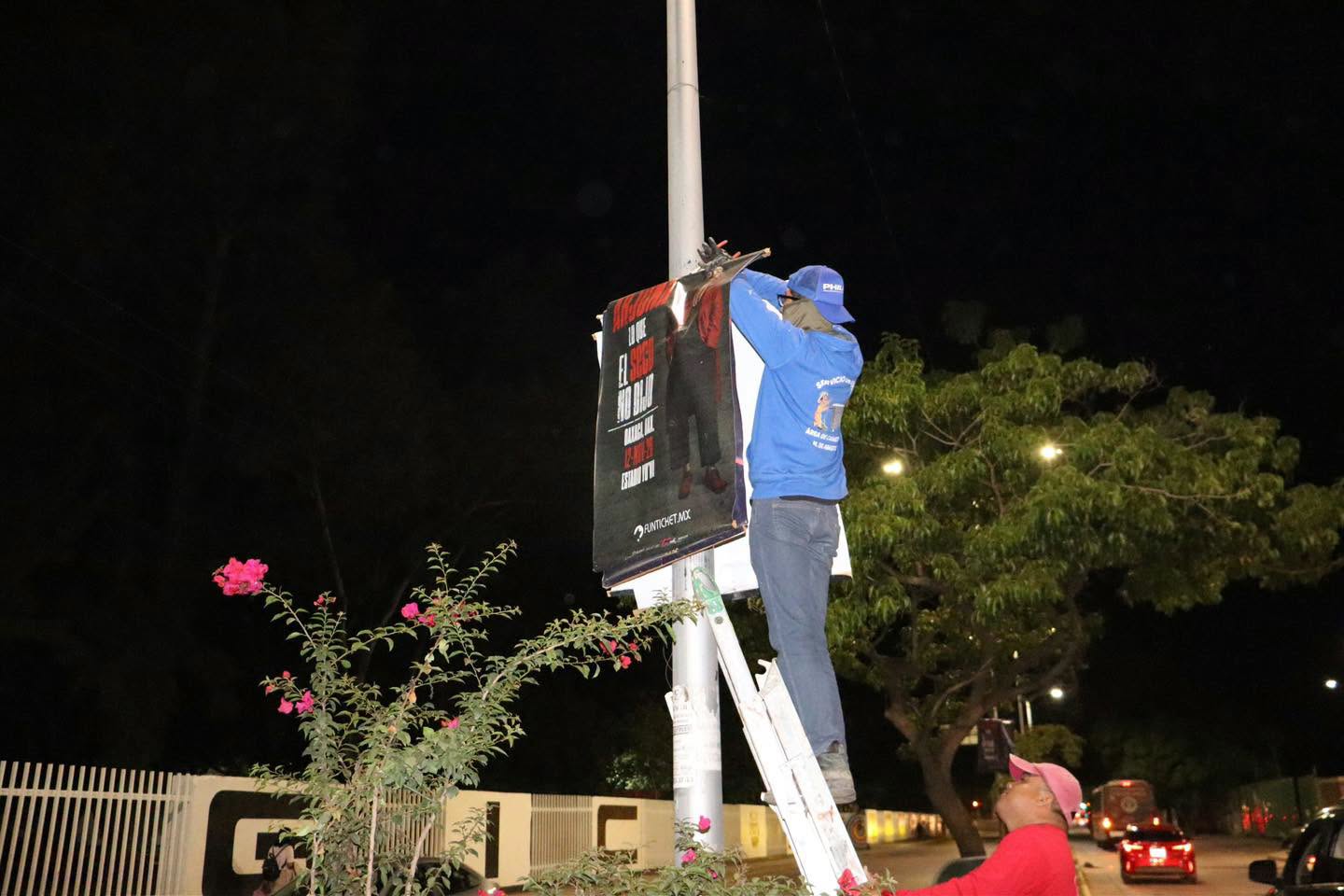 Acciones nocturnas de limpieza para el cuidado de Oaxaca de Juárez
