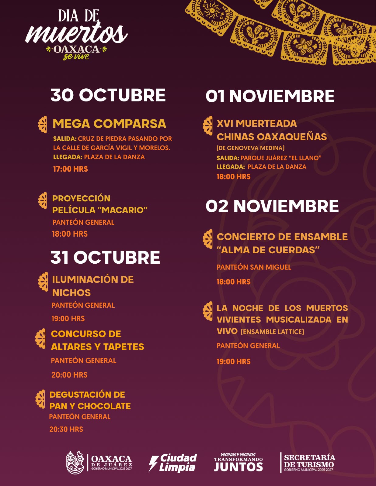 En Oaxaca de Juárez todo listo para vivir en grande las tradiciones de Día de Muertos